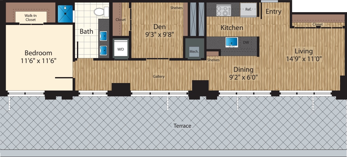 Unit PH203 -J floorplan