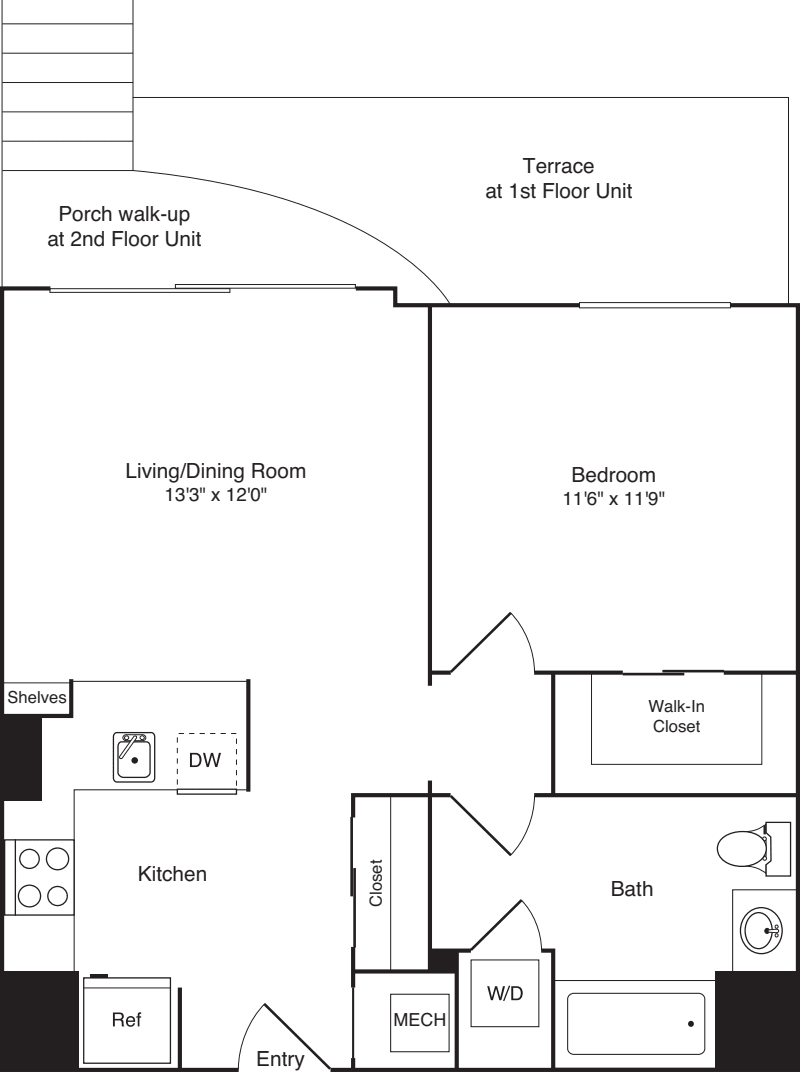 Unit 106, 107, 108, 206, 207, 208