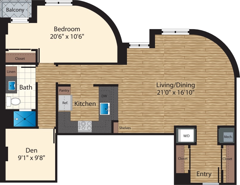 Unit 215 floorplan