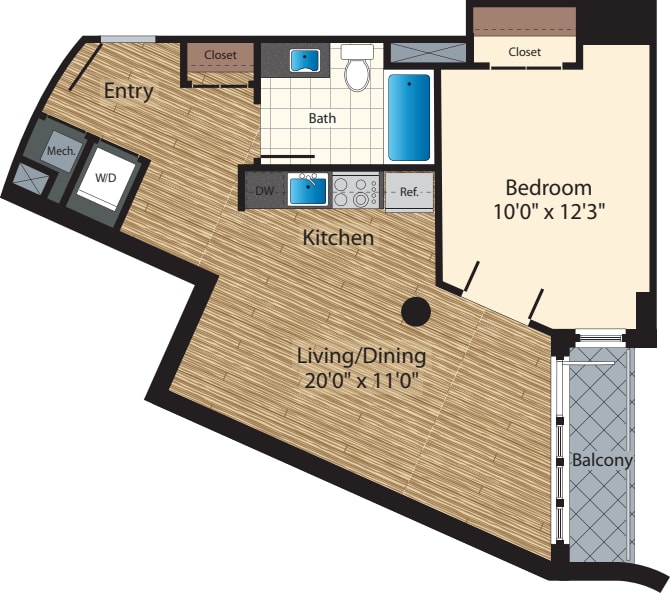 One Bedroom E 707