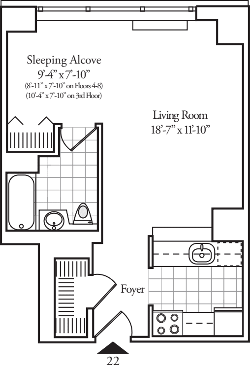 Residence 22 Floors 3-15