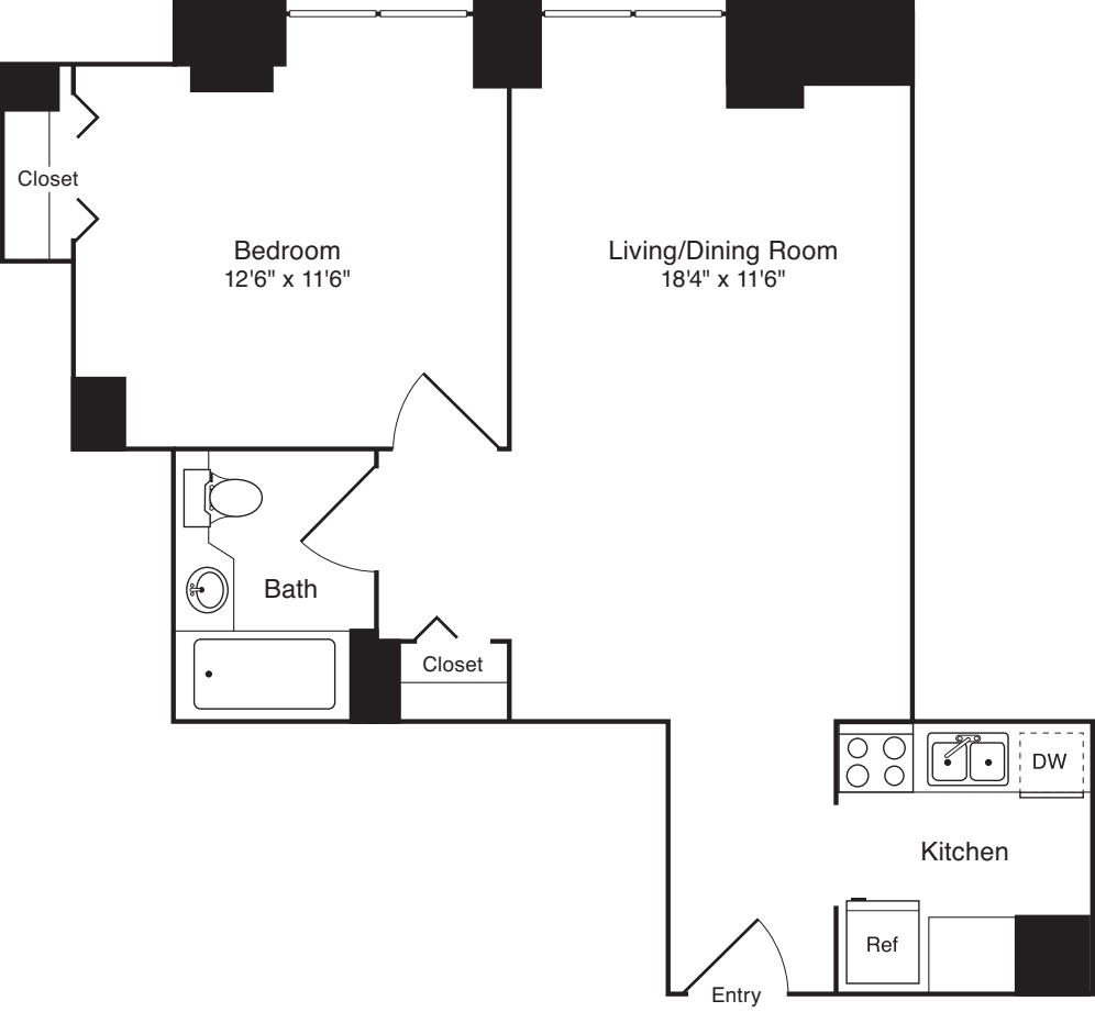 Residence G, floors 16-17