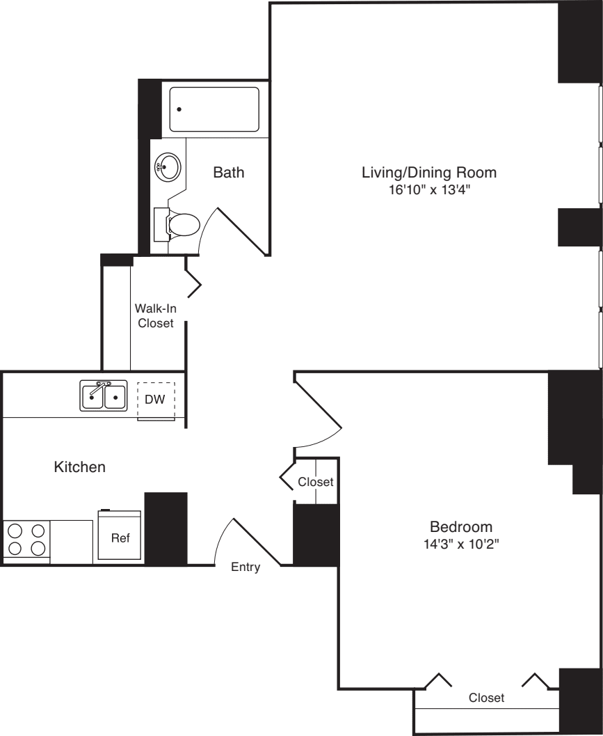 Residence T, floors 3-17