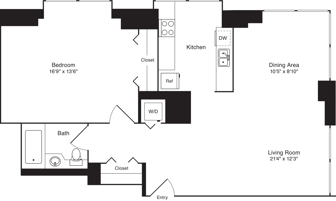 Residence E, floor 22-33