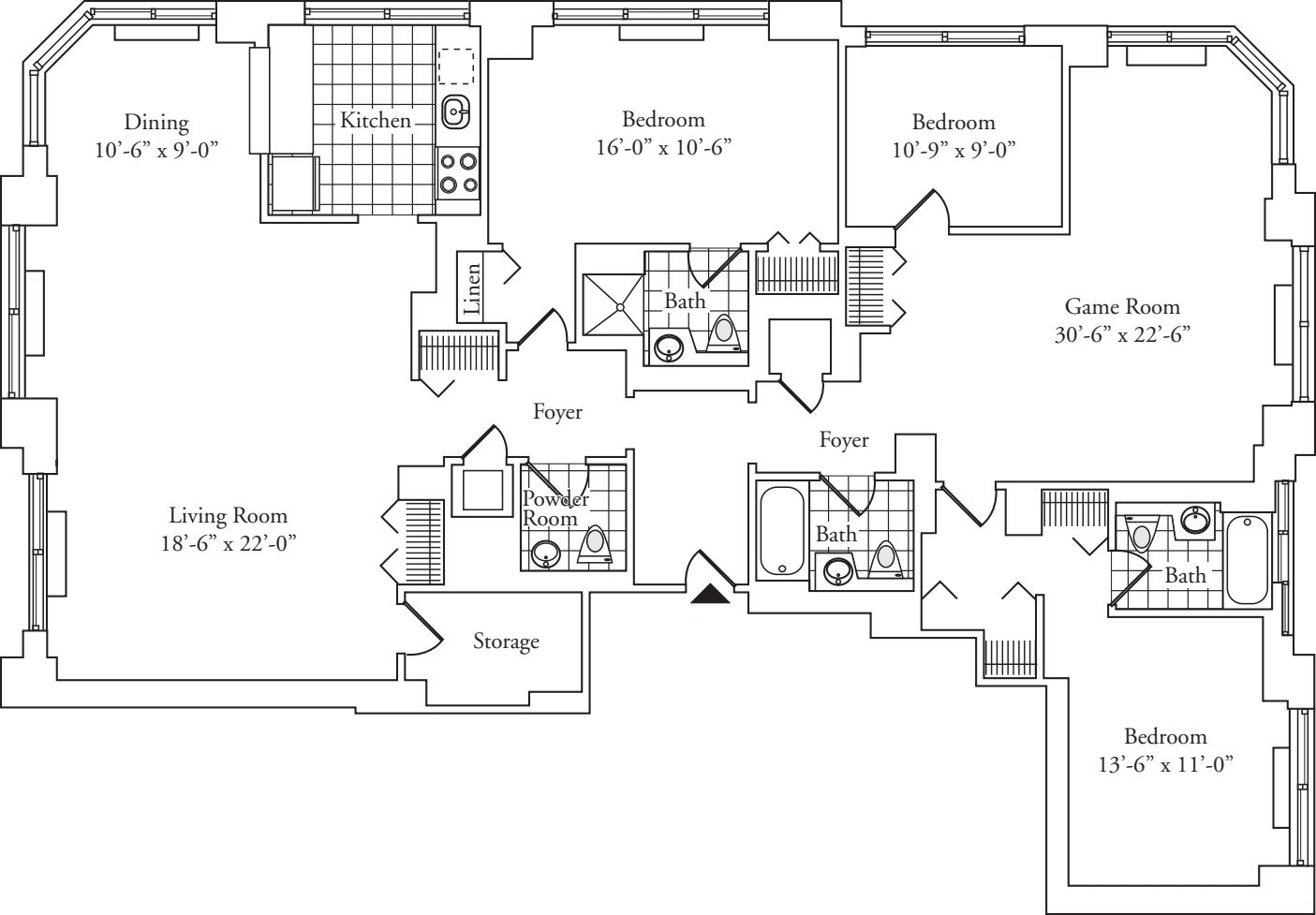 Penthouse 2AB floorplan