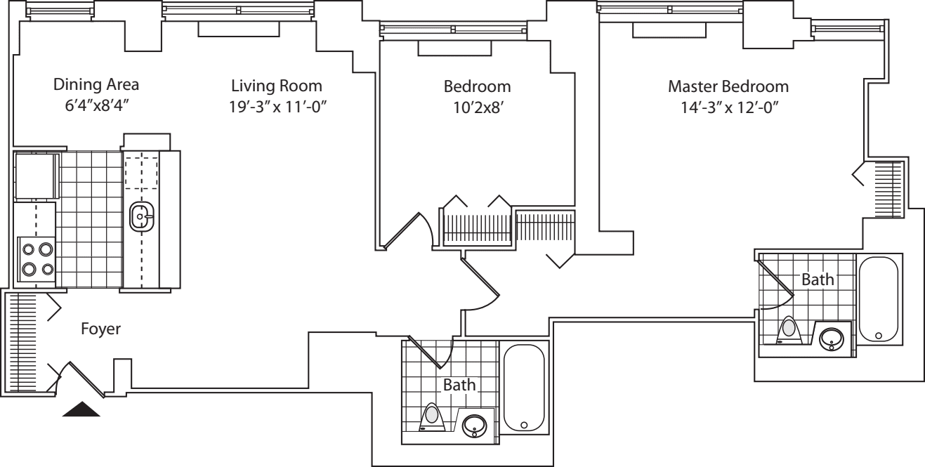 Residence C, Floor 19 floorplan