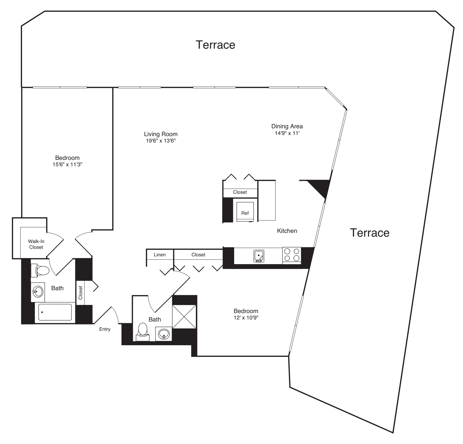 Residence A with Terrace floorplan