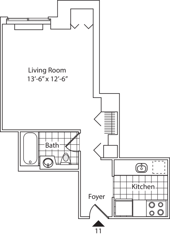 Residence 11, floors 3-6