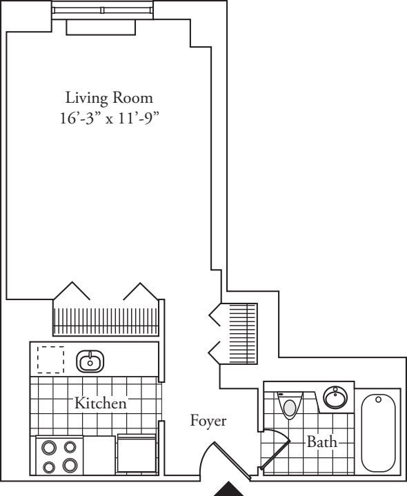 Residence 10, floors 3-6 floorplan