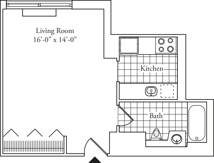 Residence E, floors 3-17