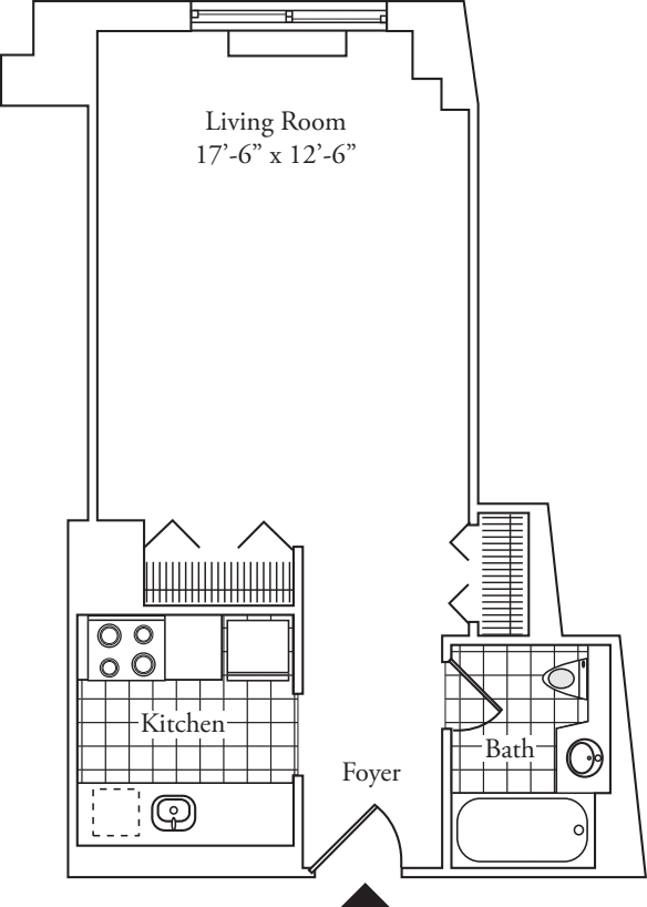 Residence 08, floors 3-6 floorplan