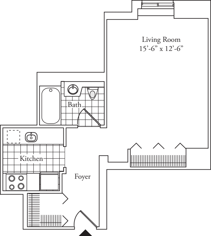 Residence F, floors 3-17