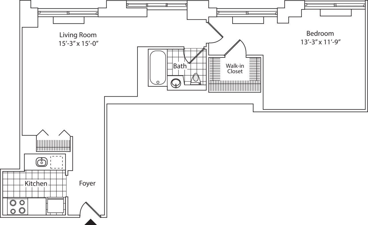 Residence D, floor 20 floorplan