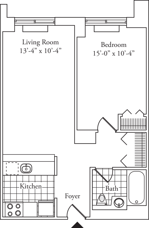 Residence 07, floors 3-6 floorplan