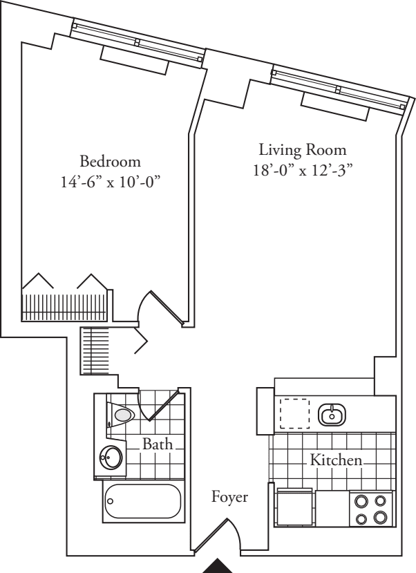 Residence M, floors 3-17