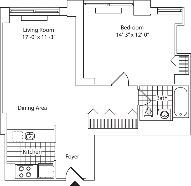 Residence C, floor 18 floorplan