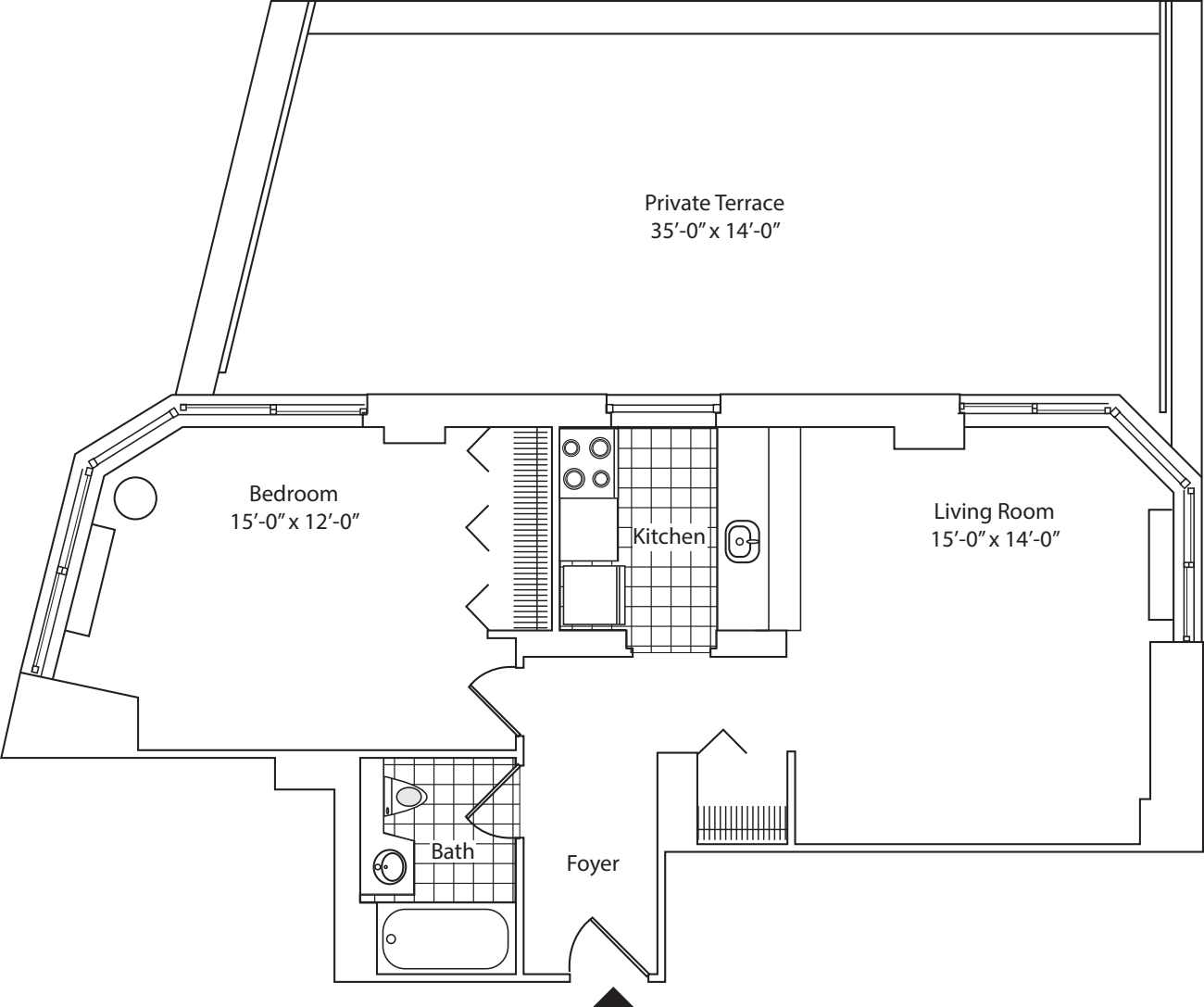 Residence D, floor 7 floorplan