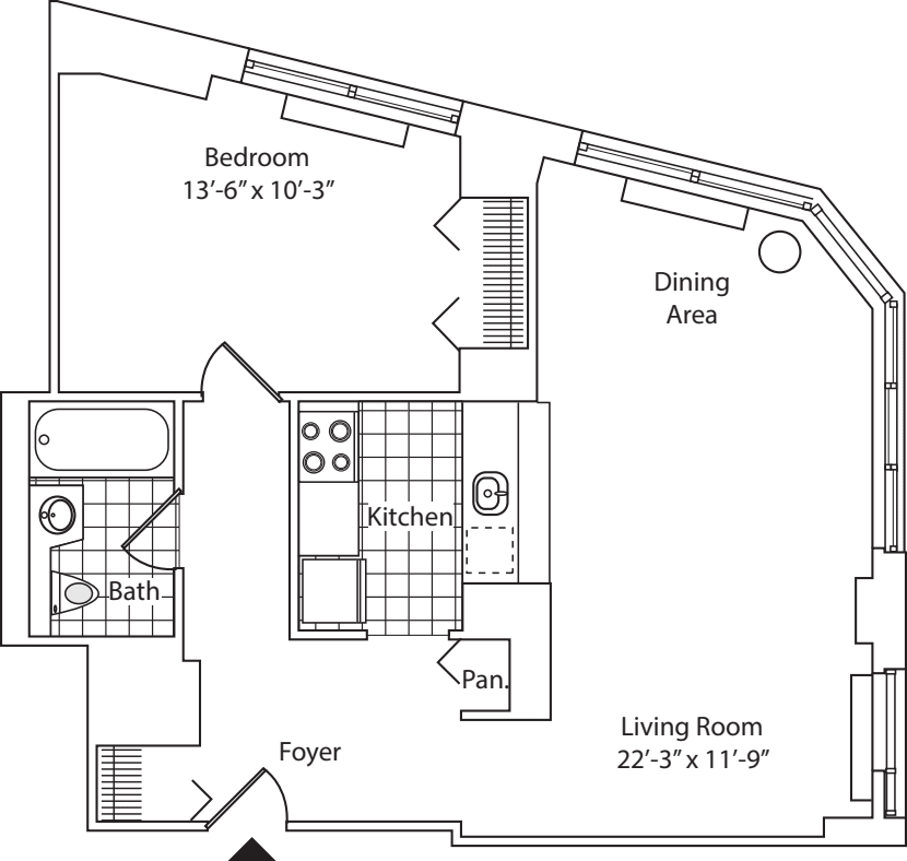 Residence B, floor 19