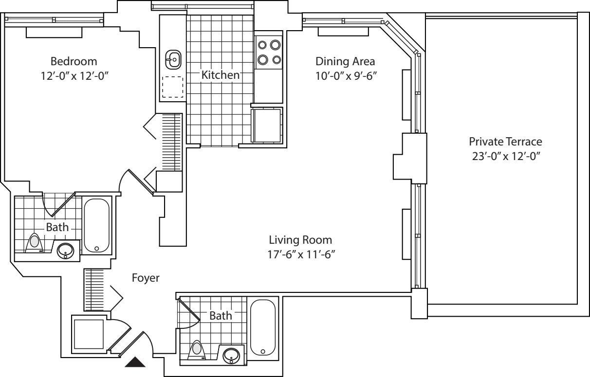 Residence D, floors 21 floorplan