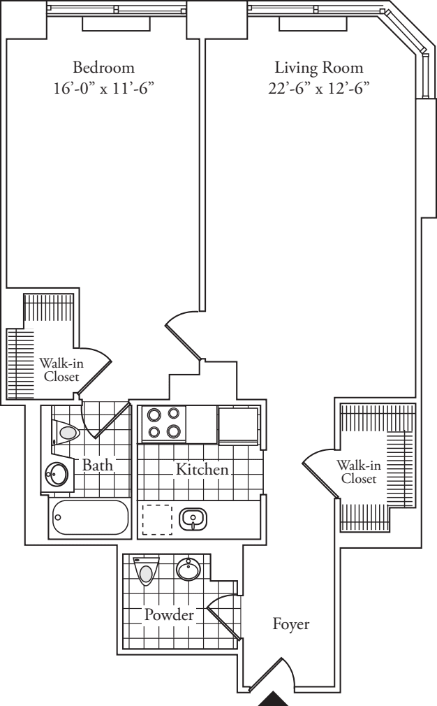 Residence P, floors 8-17