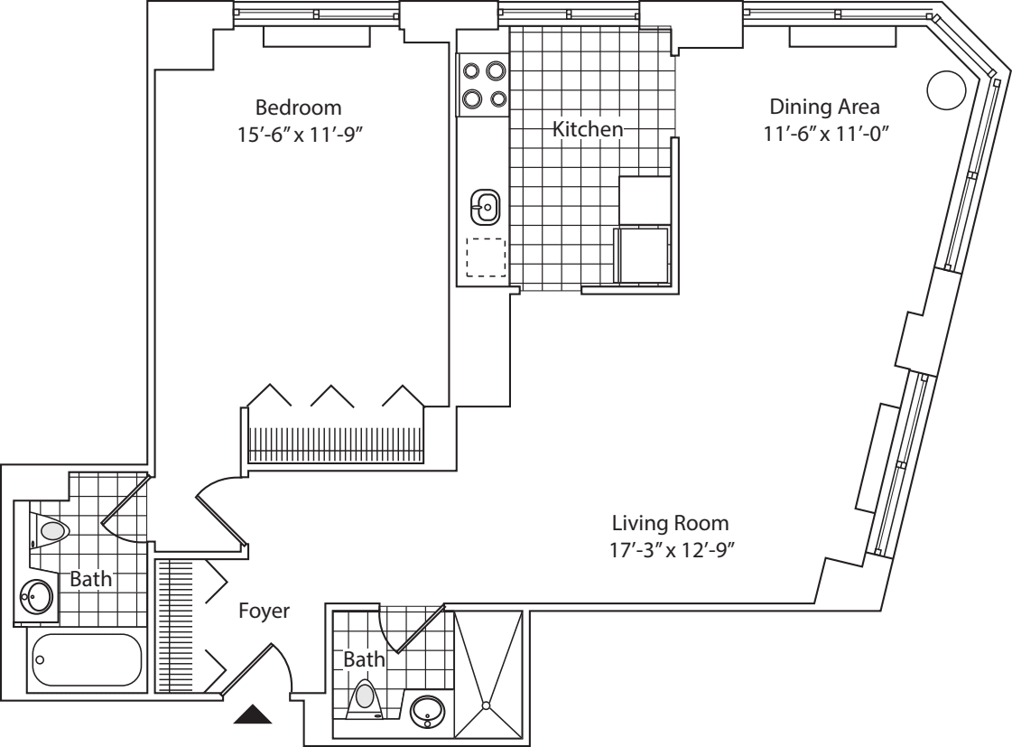 Residence F, floor 19 - Residence G, floor 20