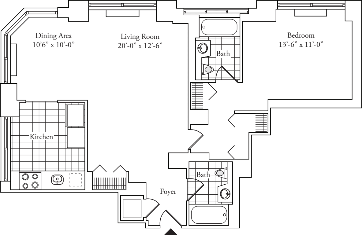 Residence B, floors 37-P2