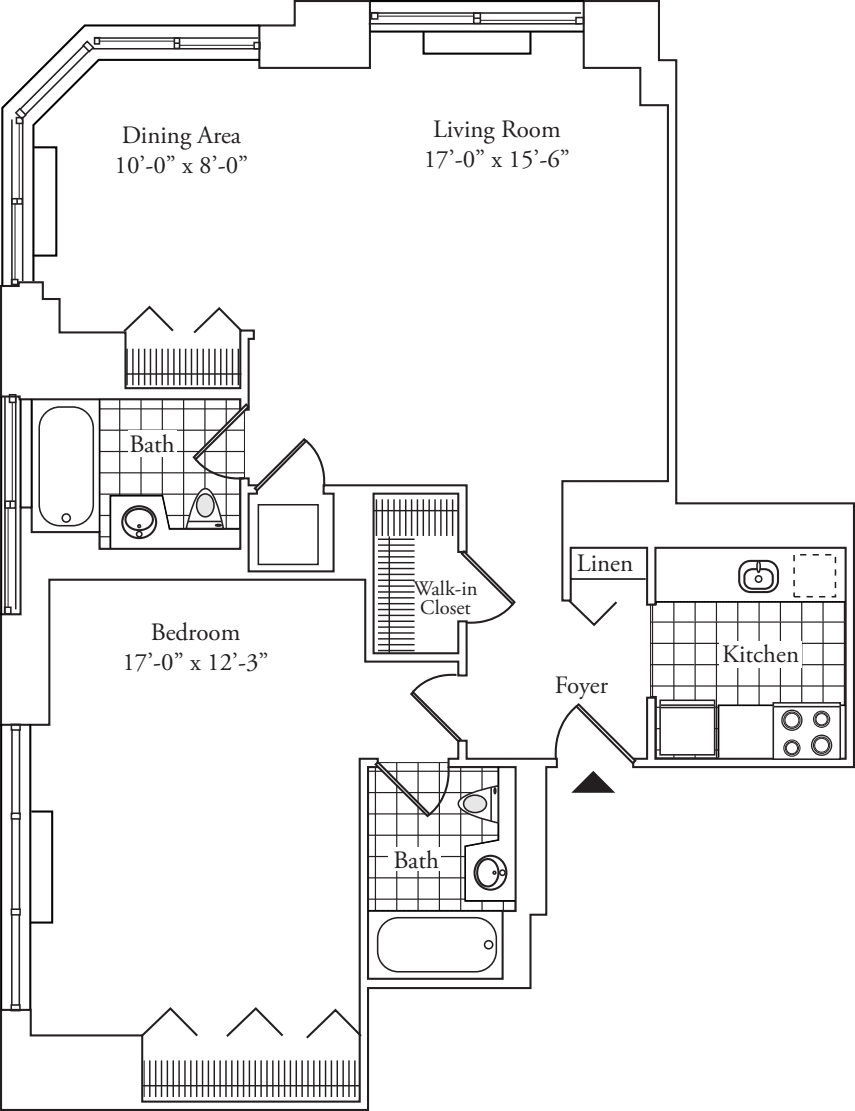 Residence B, floors 22-36