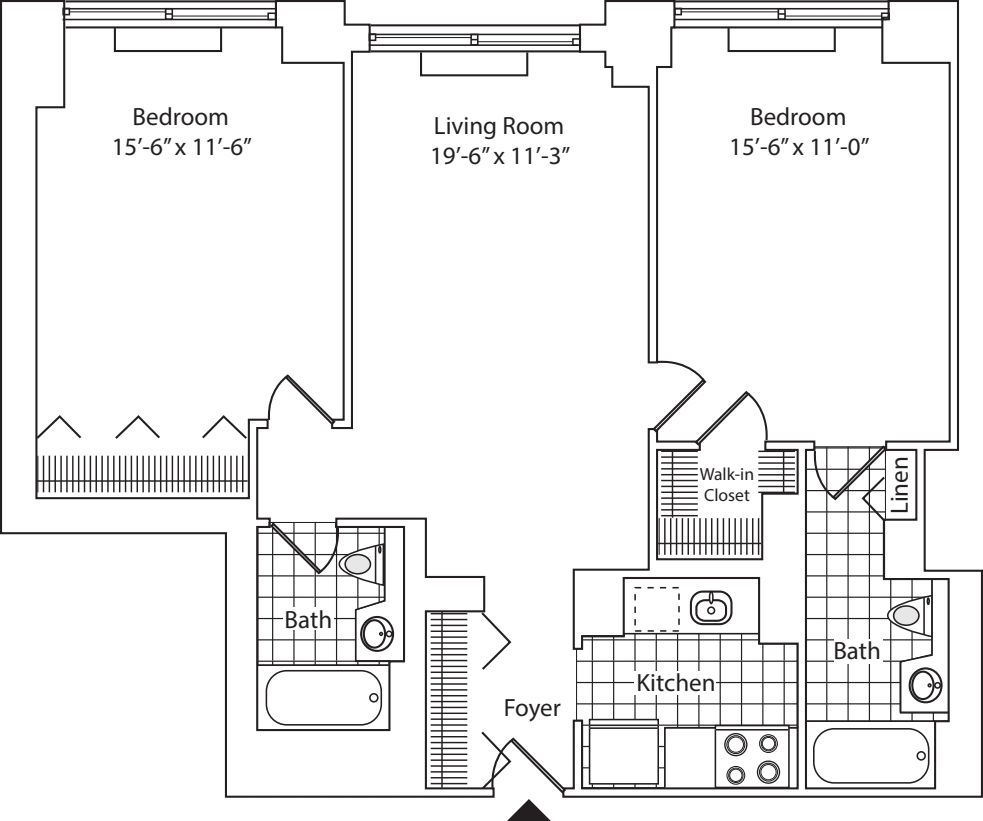 Residence L, floor 20 floorplan