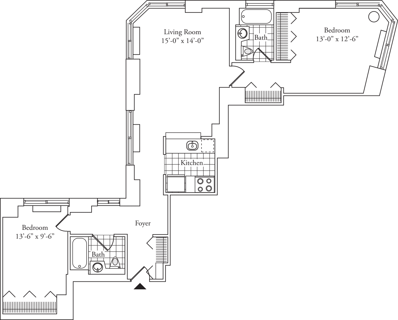 Residence K, floors 8-17