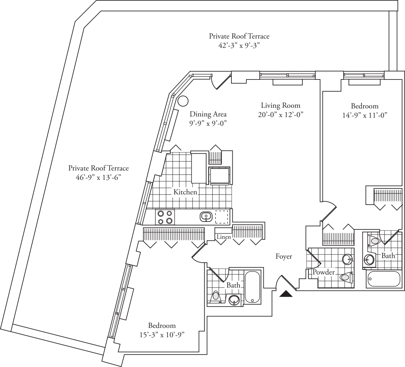 Residence G, floor 18 floorplan