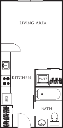 Micro Studio - A2 floorplan