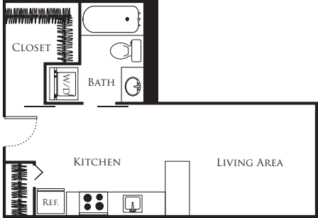 Micro Studio - A5 floorplan