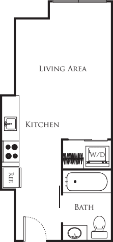 Micro Studio - A8B floorplan