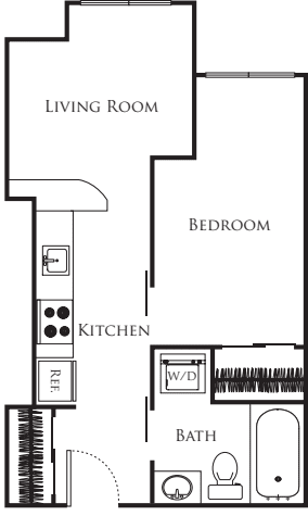 Micro One Bed - D4 floorplan