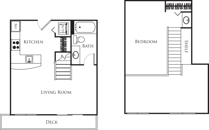 Micro One Bed - LA4 floorplan