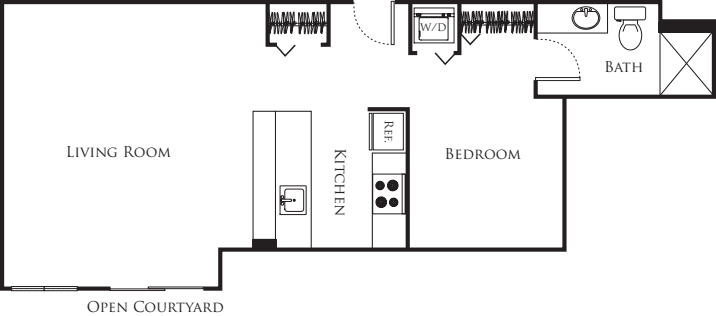 Micro One Bed - B1 225 floorplan