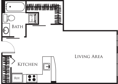 Micro Studio - C3 336-636 floorplan