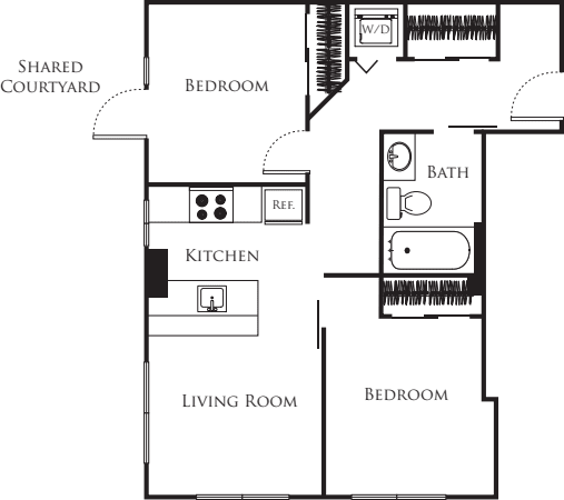 Micro Two Bed - F2c  229 floorplan