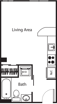Micro Studio C2B 202 - 302 floorplan