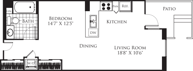 Studio 2 floorplan