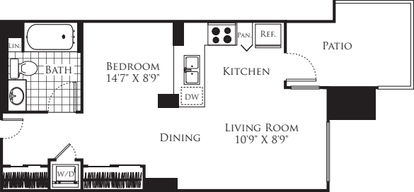 Studio 6 floorplan