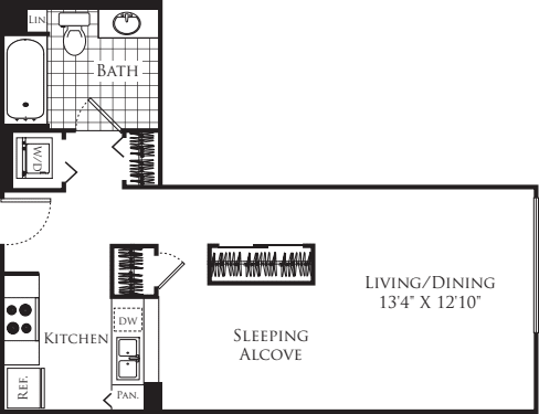 Studio 10 floorplan