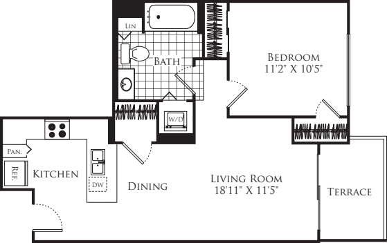 1 Bedroom FP 11