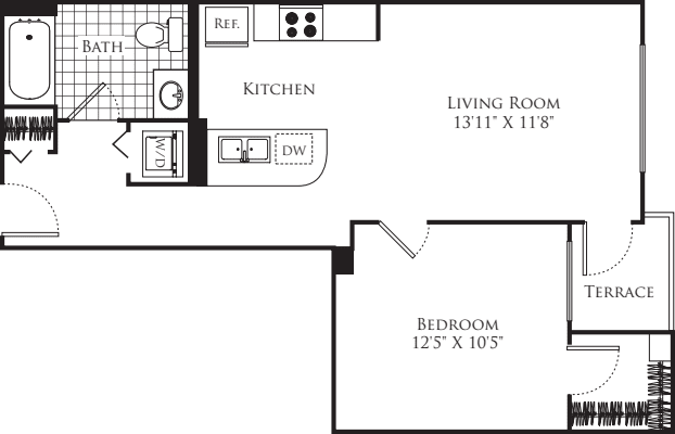 1 Bedroom FP 23