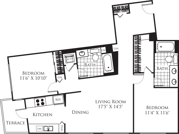 2 Bedroom FP 14