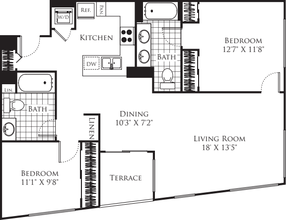 2 Bedroom FP 22 floorplan