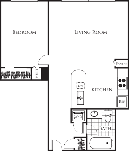 1 Bedroom FP 40 floorplan