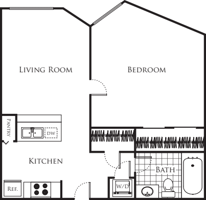 1 Bedroom FP 41 floorplan