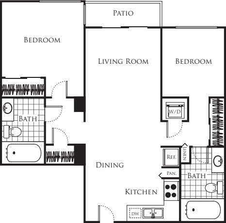 1 Bedroom FP 43 floorplan