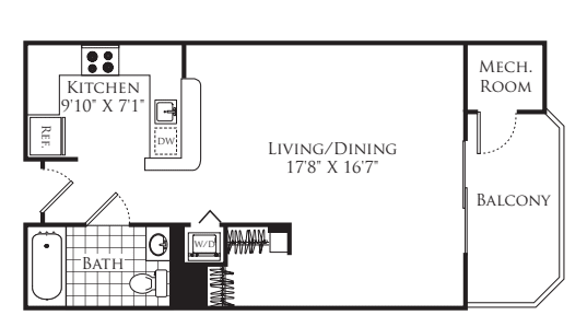 Studio 2 floorplan